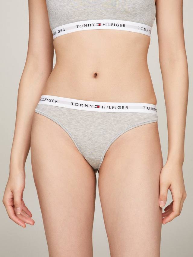 

Трусы-стринги с логотипом на поясе Tommy Hilfiger, Light Grey Heather