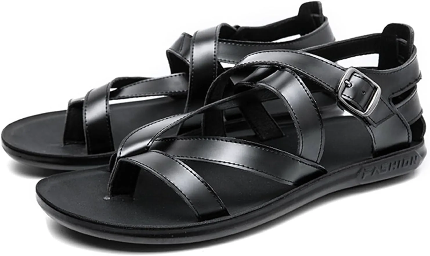 Mens Slippers with Orthopedic Bunion Corrector,Roman Ring Toe Non-Slip Hallux Valgus Flip Flops,Comfy Arch Support Сандалии WCXTY, черный