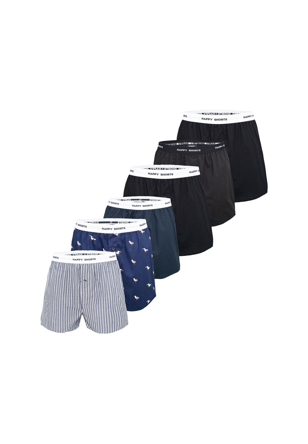 

Боксерский микс HAPPY SHORTS, цвет M_we-solid Black