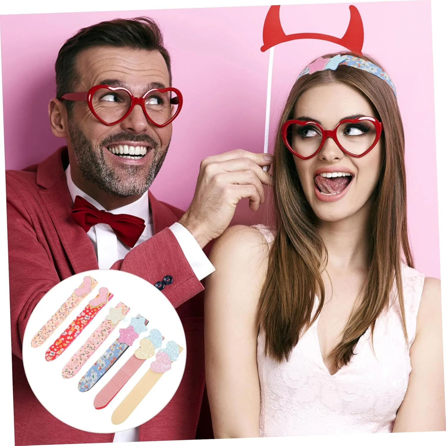 Аксессуары для волос 6 шт набор повязок для укладки челки Decornijia разноцветный — фото 4