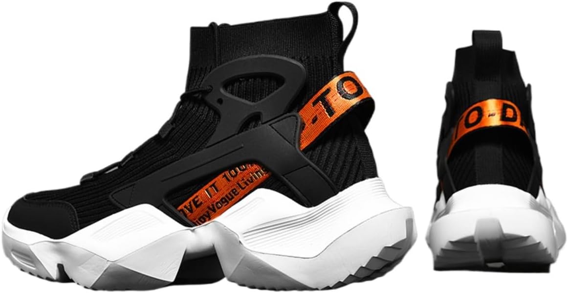 

Мужские кроссовки Y2K футуристического стиля с высоким верхом, дышащий вязаный материал и PU-верх, подошва с амортизацией на 4 см для дополнительного роста, для уличного стиля, путешествий и активного отдыха с геометрическим дизайном Ctkvbmeoi,...