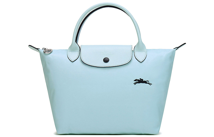 

Longchamp Сумка-мешок из холста с кожаной отделкой, женская, нежно-голубого цвета