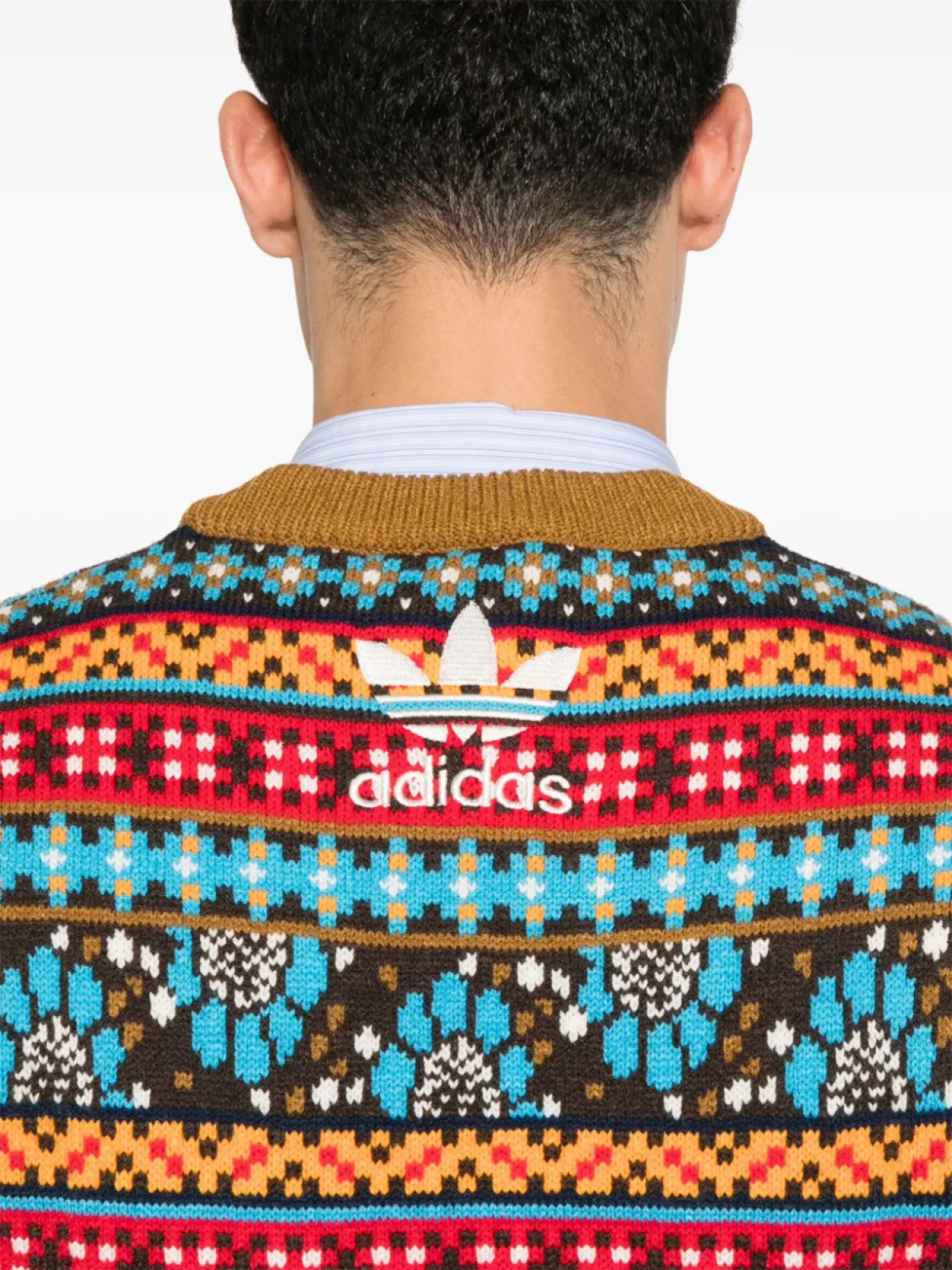 Adidas вязаный жилет, коричневый — фото 4
