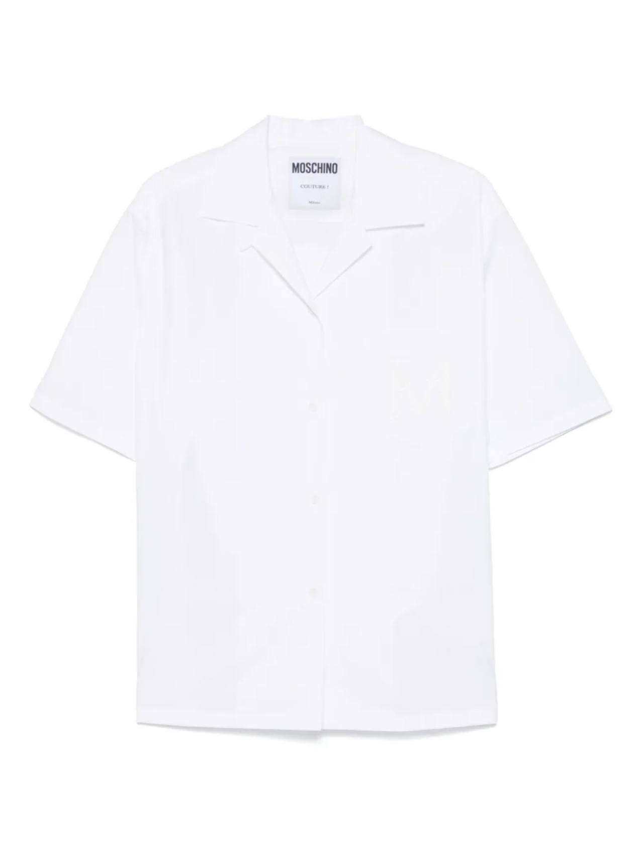 

Рубашка с вышитым логотипом Moschino, белый