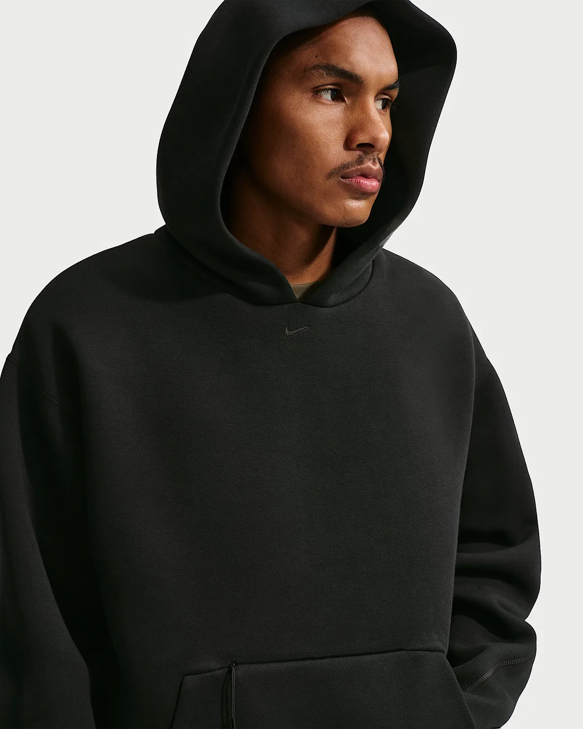 Мужская флисовая худи-пуловер Nike Tech, Black/Black — фото 3