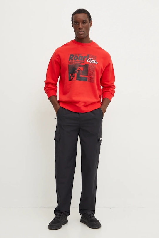

Хлопковая толстовка Puma, красный
