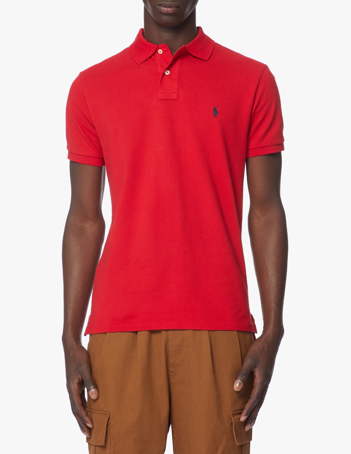 

Поло с короткими рукавами, тонкая базовая модель Ralph Lauren, красный
