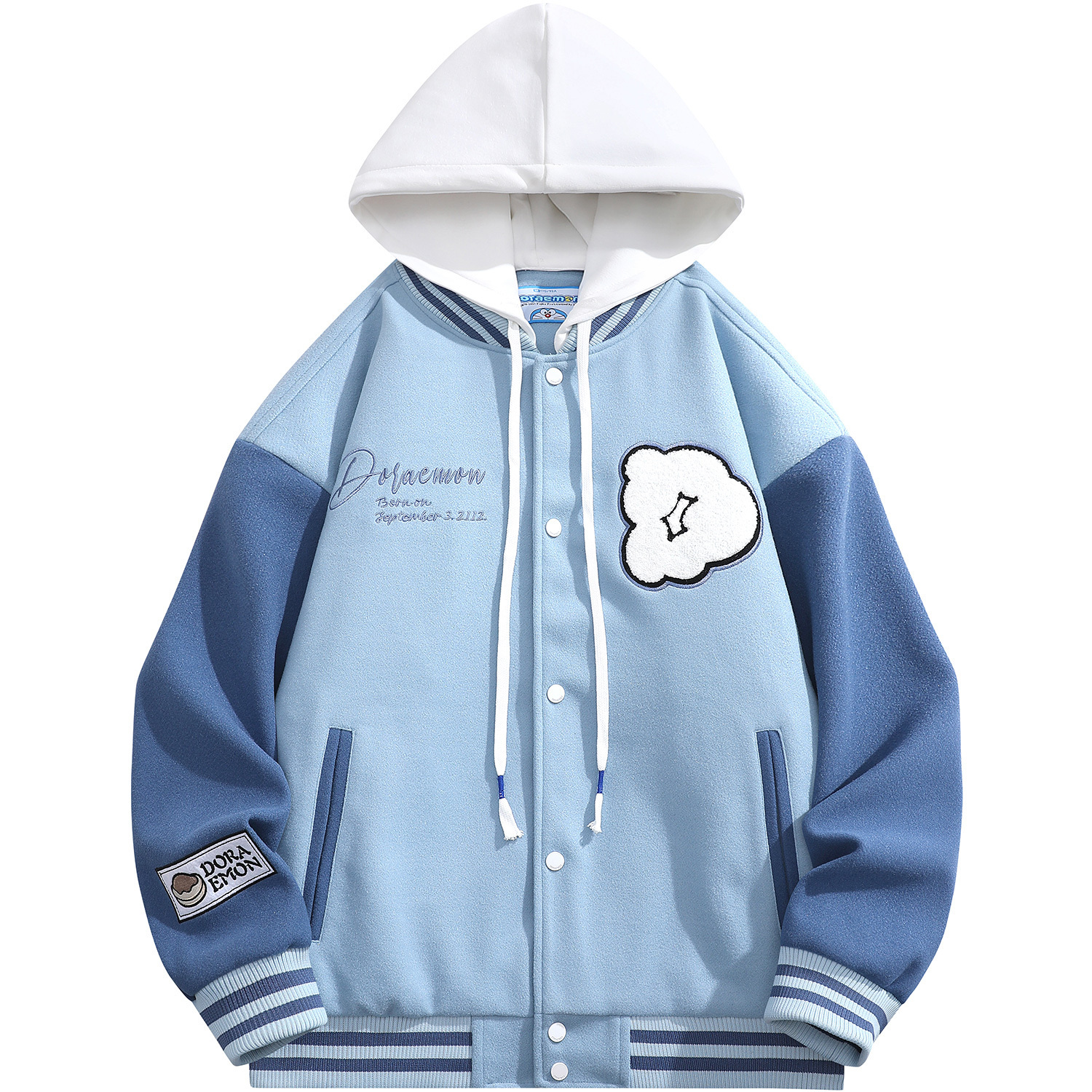 

Doraemon Бейсбольная куртка, Light Blue (Cloud Design)
