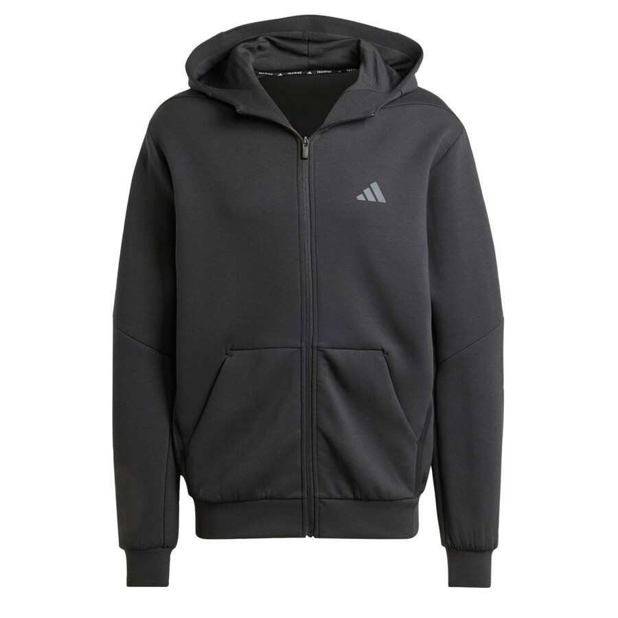 

Свитер с капюшоном на молнии ADIDAS PERFORMANCE Athletic Zip-Up Hoodie, черный