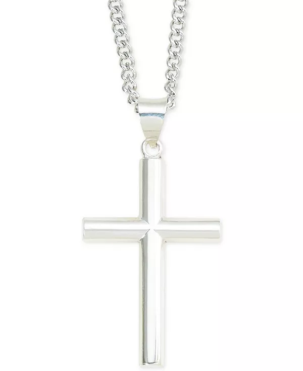 

Ожерелье с подвеской-крестом из стерлингового серебра Macy'S, silver