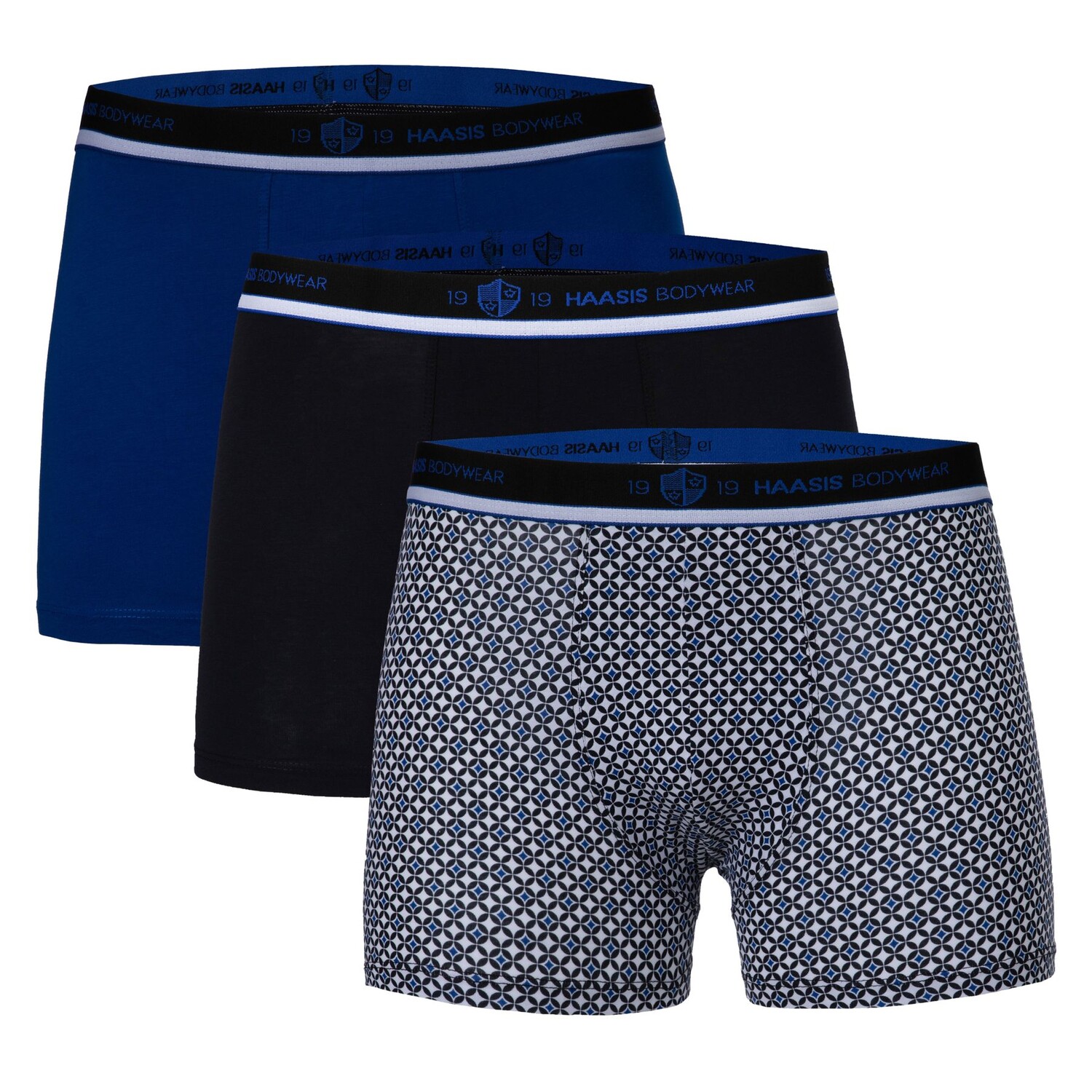 

Боксеры Haasis Bodywear 3er-Set: Pants, цвет schwarz/royal