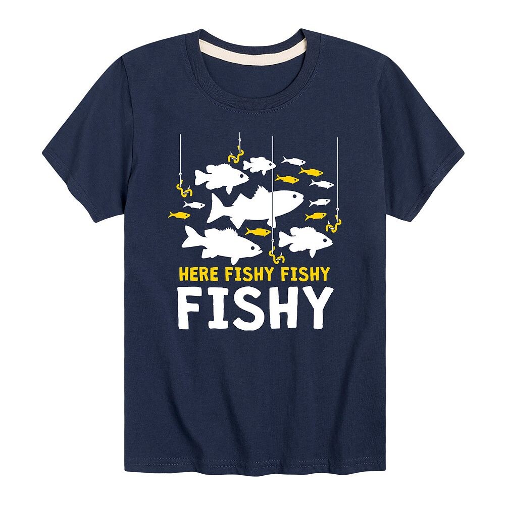 

Футболка Here Fishy Fishy Fishy для мальчиков 8–20 лет Licensed Character, темно-синий