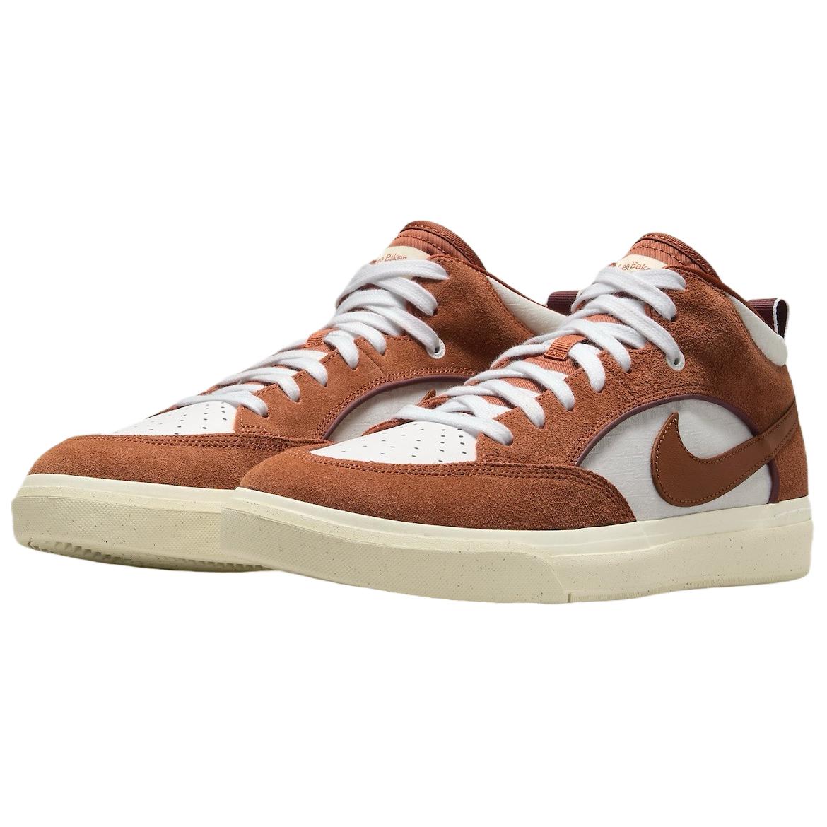 Sb React Leo Темный Ржавый Nike, коричневый/белый — фото 4