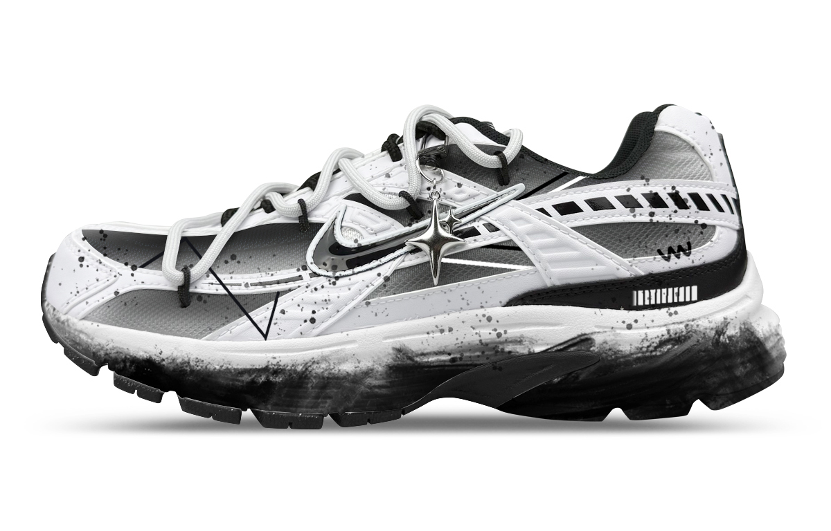 

Nike Кроссовки Initiator Low top Casual City Commute Running Shoes Men's Black White Gray