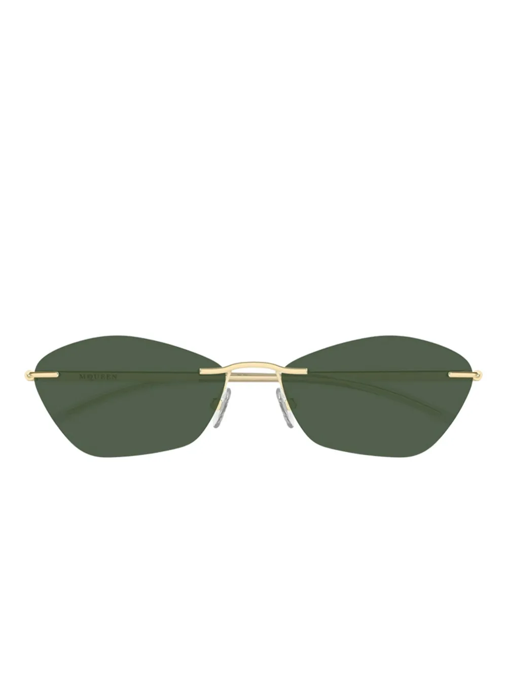 

Солнцезащитные очки с геометрической оправой Alexander Mcqueen, золотистый