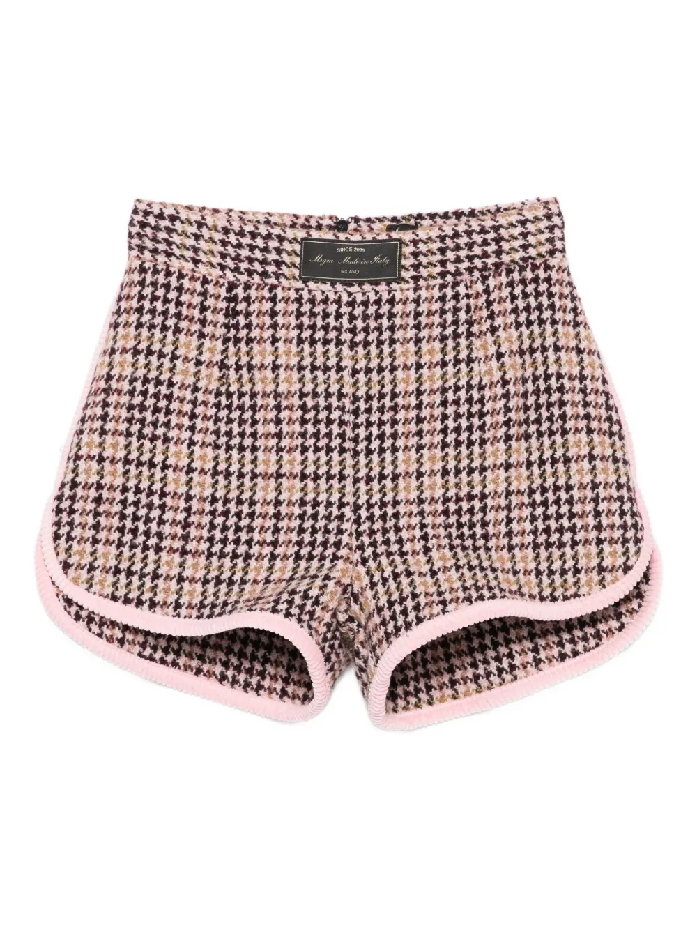 

Шорты с узором «гусиная лапка» MSGM Kids, розовый