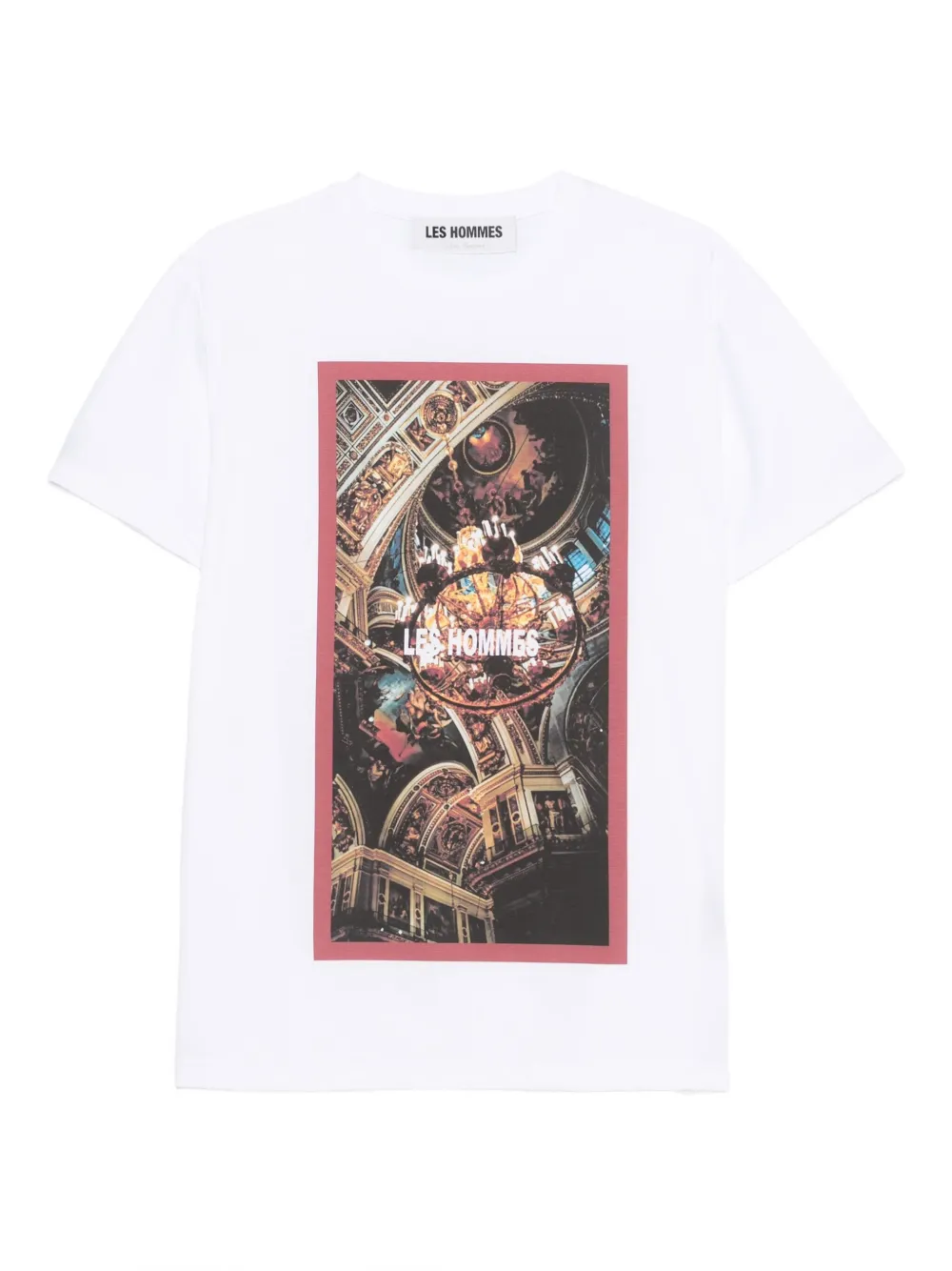 

Футболка с графическим принтом Les Hommes, белый
