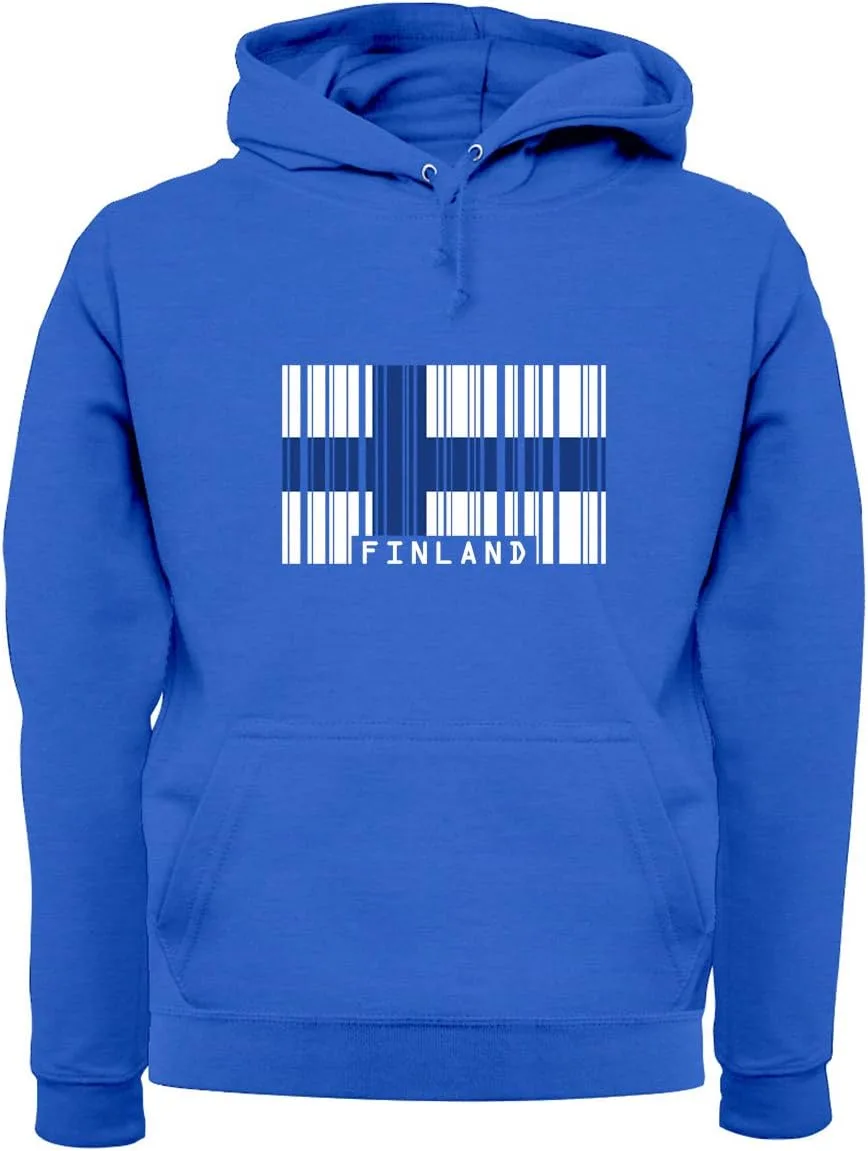 

Финский флаг в стиле баркод — худи Unisex Premium Dressdown