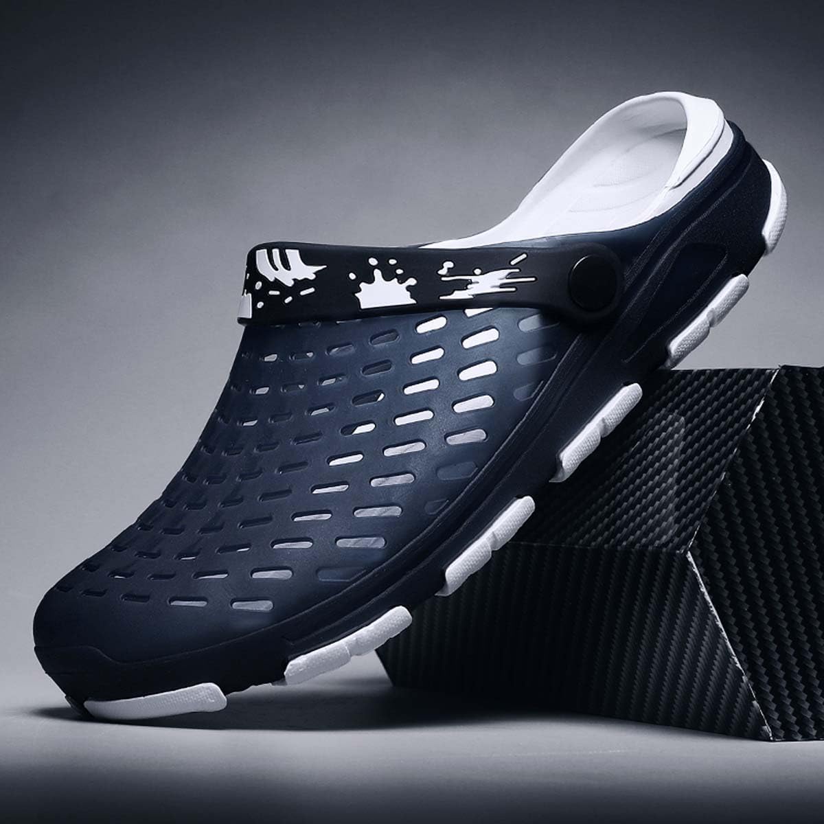 Мужские и женские садовые сандалии HYDLONGR, удобные, нескользящие, быстро сохнущие пляжные тапочки, дышащие сабо, синий — фото 2