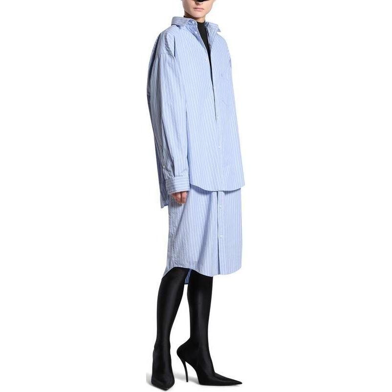 Платье с длинными рукавами женское светло-голубое Balenciaga — фото 3