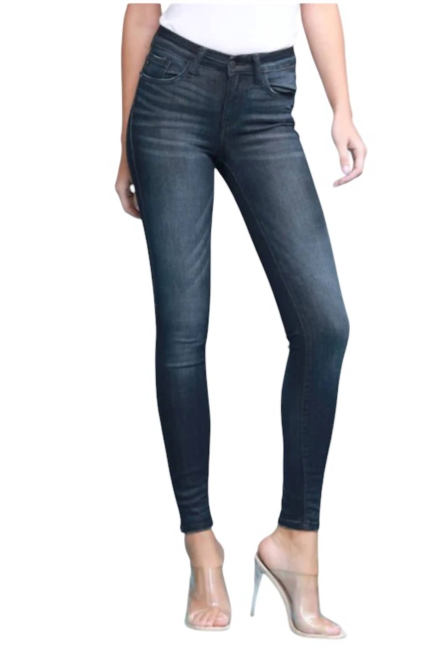 

Джинсы скинни из денима темного цвета Judy Blue, цвет dark wash
