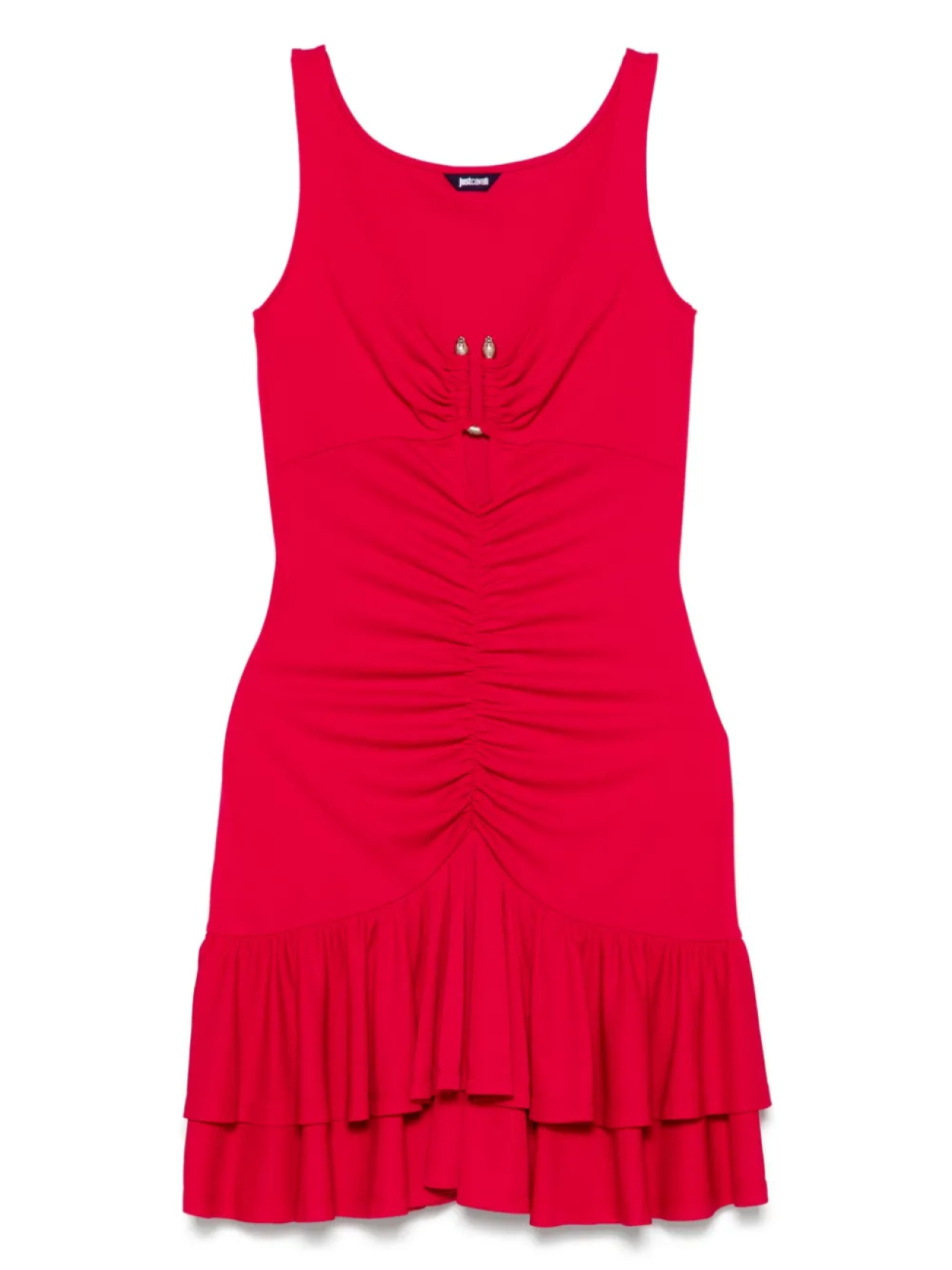 

Мини-платье с оборками Just Cavalli, красный