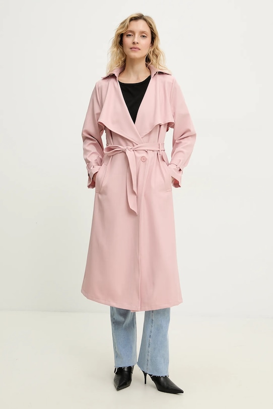 

Тренч Answear.Lab, розовый