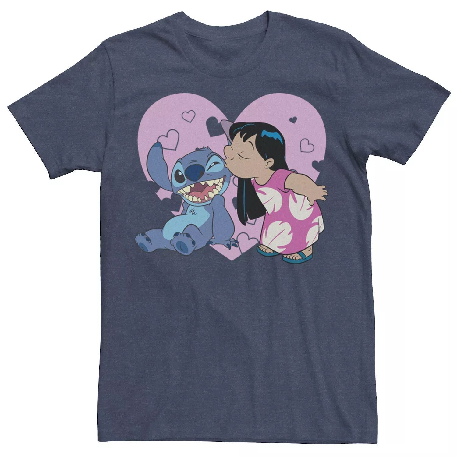 

Мужская футболка Disney Lilo & Stitch Lilo Kiss ко Дню святого Валентина Licensed Character