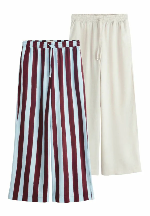 Брюки широкого кроя, комплект из двух пар. Next, Neutral Stripe
