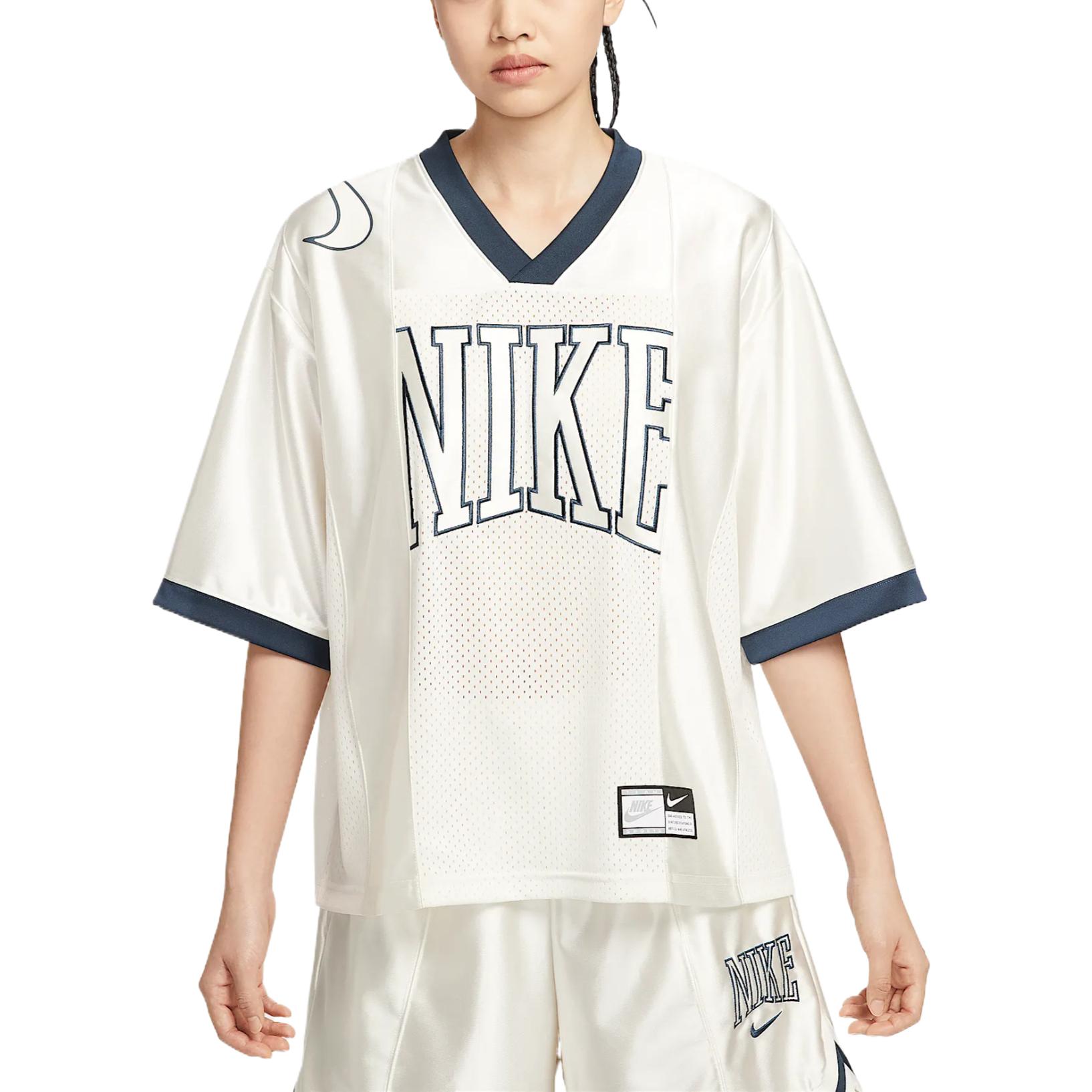 

Спортивная футболка женская оверсайз с коротким рукавом и принтом Nike, слоновая кость, Бежевый, Спортивная футболка женская оверсайз с коротким рукавом и принтом Nike, слоновая кость