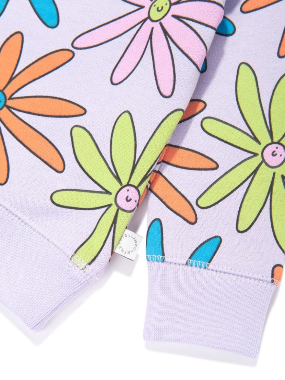 Stella McCartney Kids толстовка с цветочным принтом, фиолетовый — фото 4
