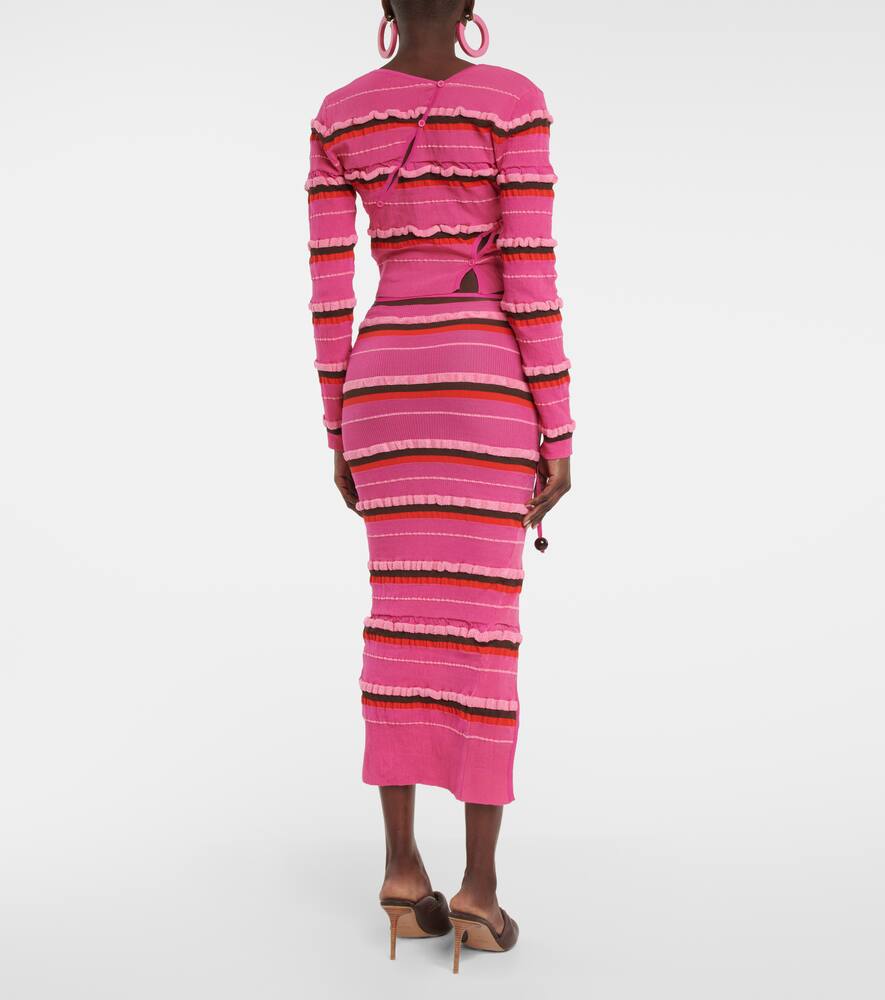 Кардиган Le Cardigan Tordu укороченный Jacquemus, Dark Pink — фото 3