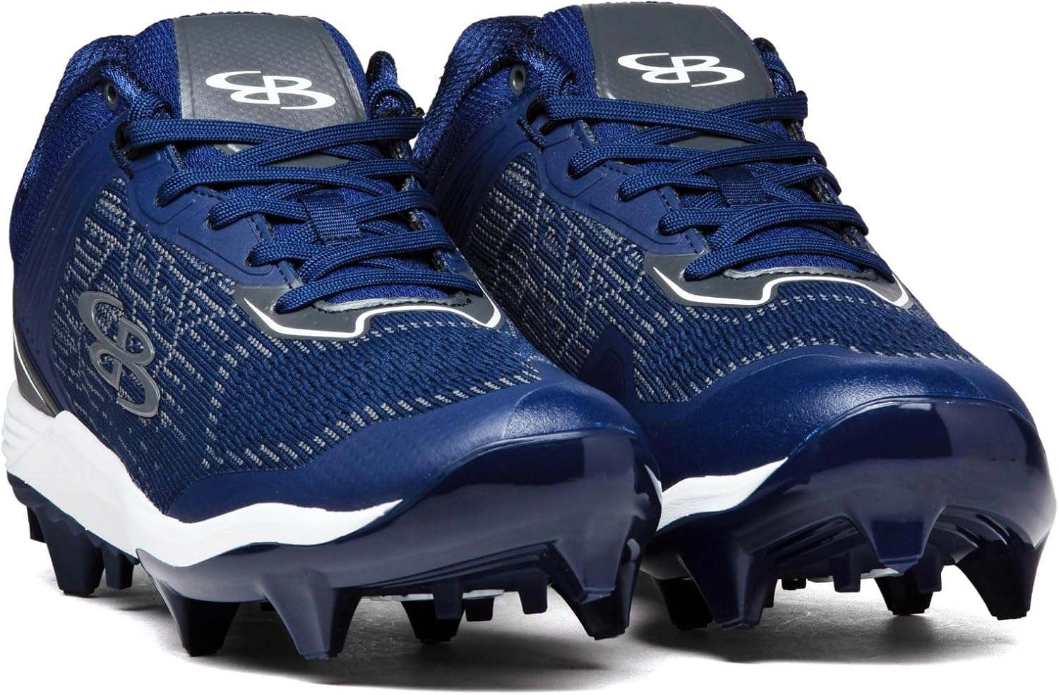 Мужские бутсы Boombah Viper Pureknit с литой подошвой - Status - Разные цвета - Разные размеры, синий/угольный/темно-синий — фото 4