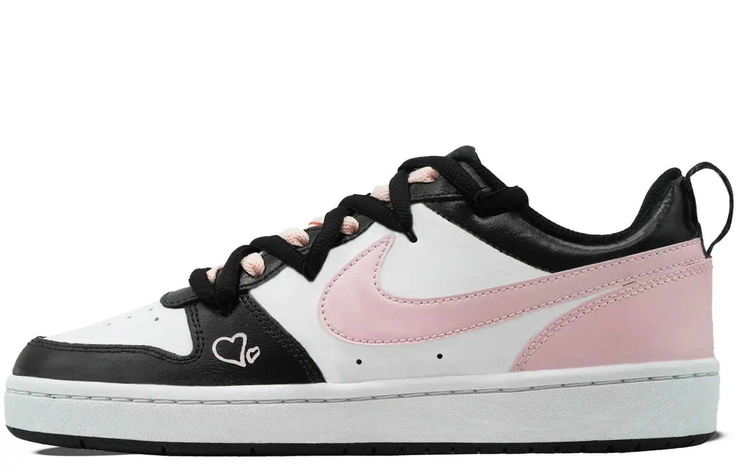 

Кроссовки Nike Court Borough 2 Skateboarding Shoes Women's Low-top Black, черный/розовый