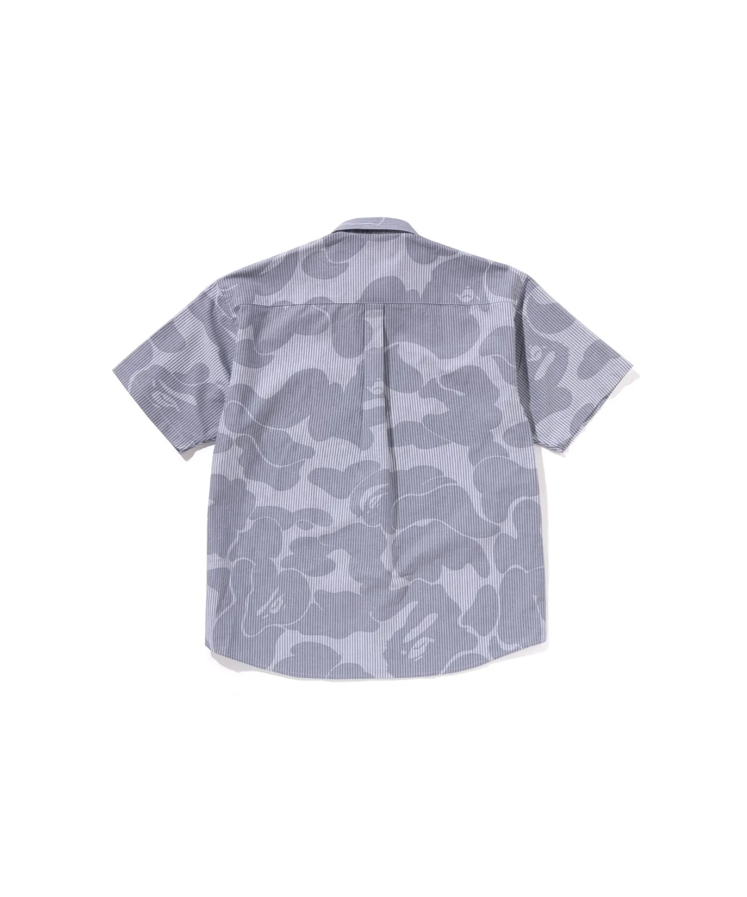 Детская рубашка с камуфляжным принтом STRIPE CAMO RELAXED FIT SS A BATHING APE серая — фото 2