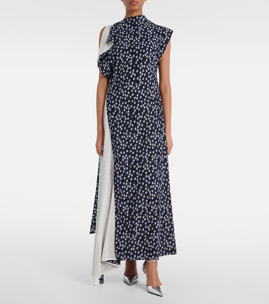 Туфли-лодочки Slash 85 из зеркальной кожи Proenza Schouler, Silver Specchio — фото 3