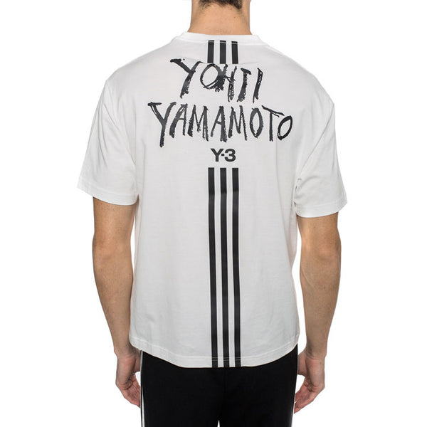 Футболка men's y-3 stripe alphabet short sleeve white t-shirt Adidas, белый — фото 3