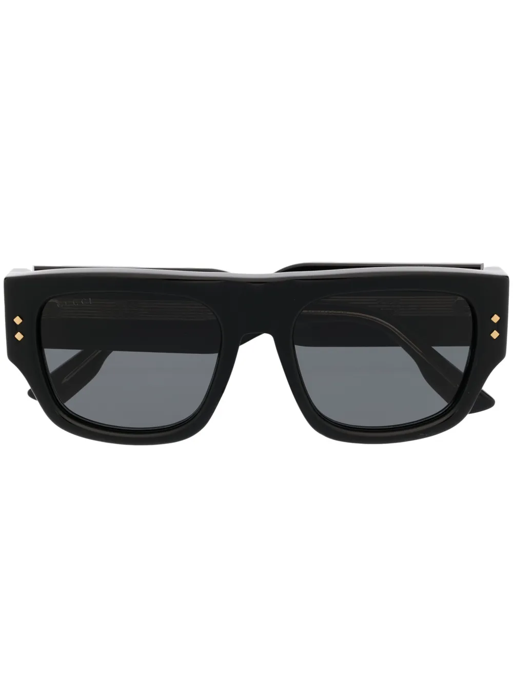 

Солнцезащитные очки в квадратной оправе с заклепками Gucci Eyewear, черный
