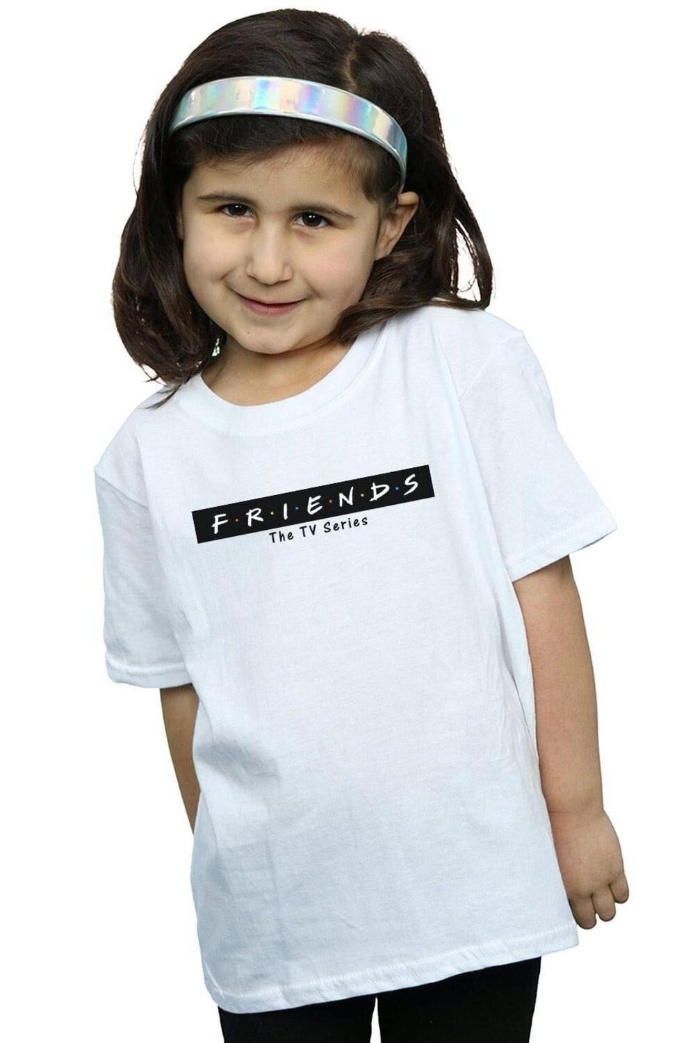 

Хлопковая футболка с блоками логотипов Friends, белый