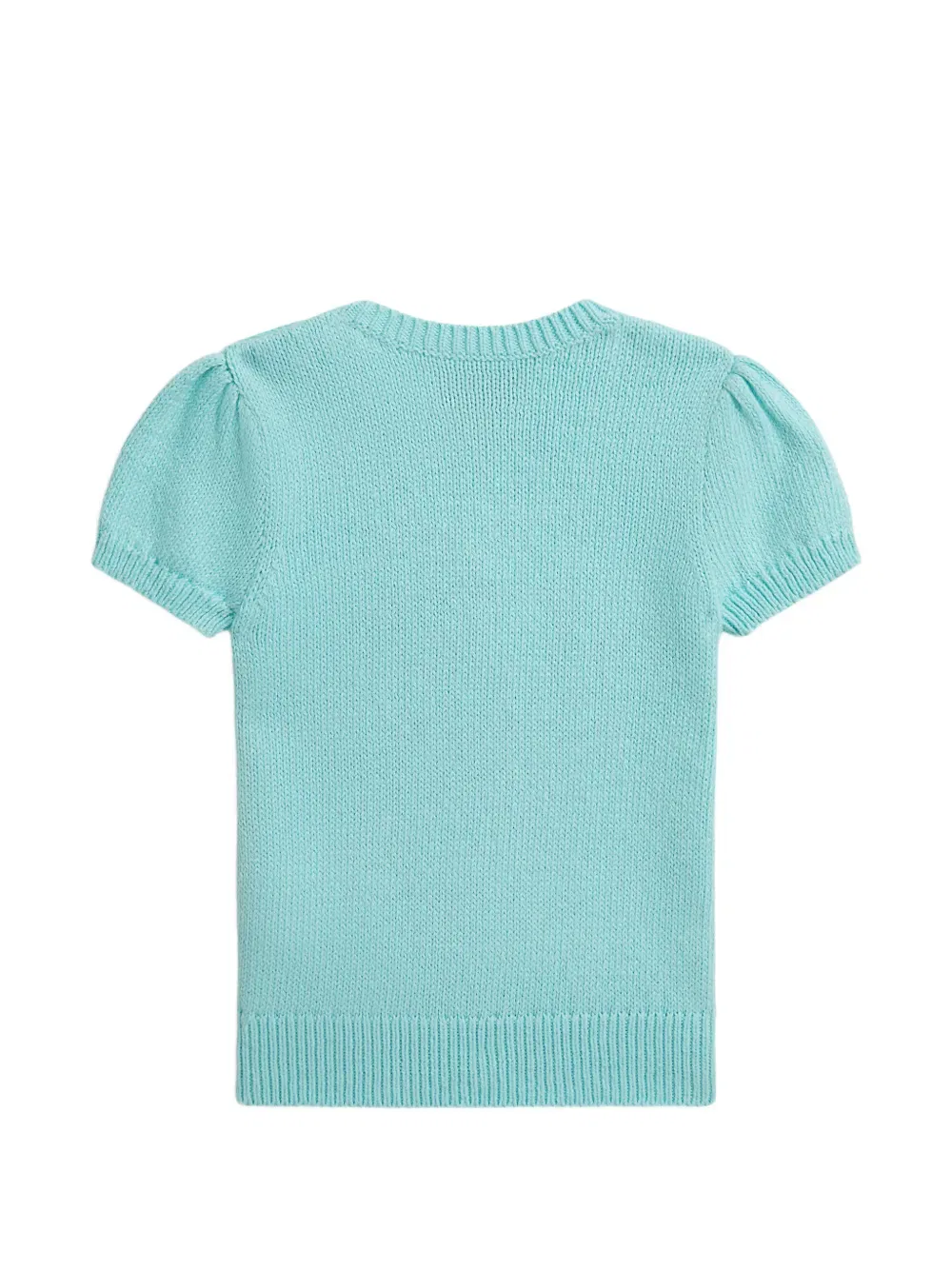 Свитер Polo с короткими рукавами и изображением медведя Polo Ralph Lauren Kids, синий — фото 2