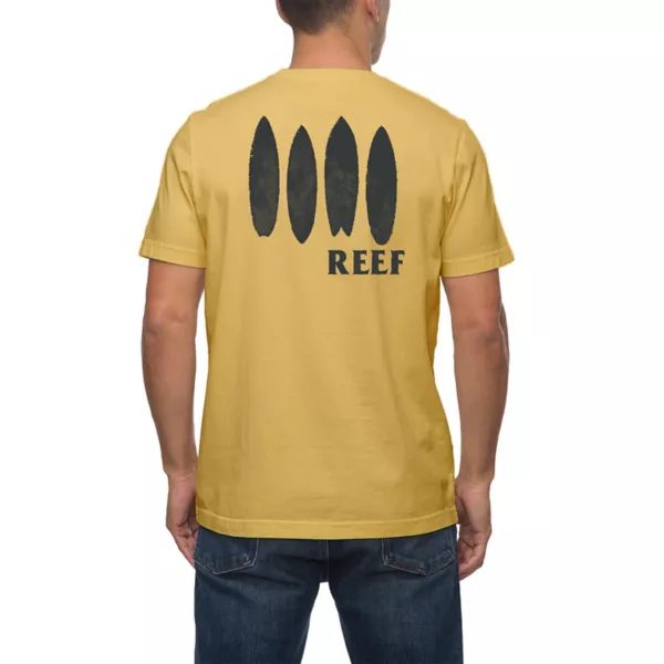 

Мужская футболка Pettibon с принтом Reef, цвет mustard