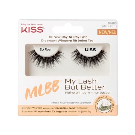 

Коллекция My Lash But Better Collection Накладные ресницы для настоящего естественного объема с лентой Flexi-Wisp и клеем — 1 пара, Kiss