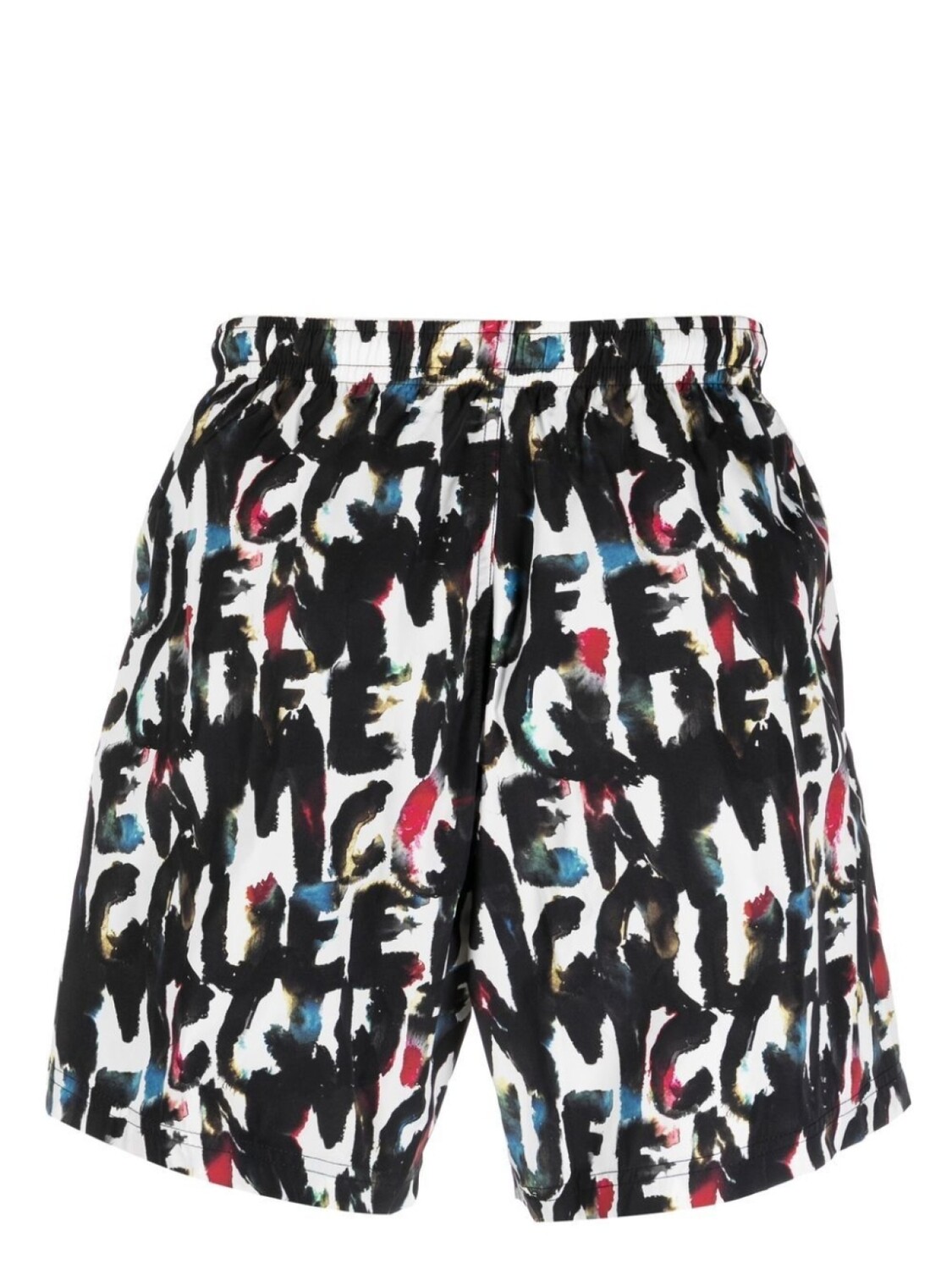 

Alexander McQueen плавки-шорты Watercolour Graffiti, белый