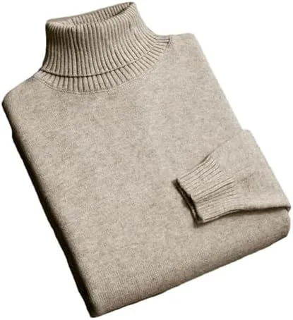

Мужской вязаный свитер с высоким воротником Slim Fit