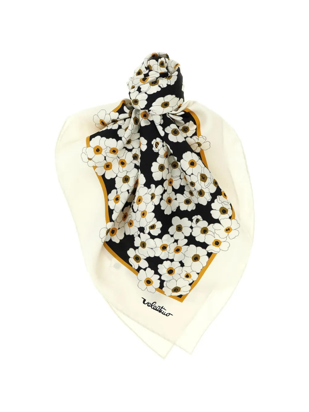 

Шарф с цветочным принтом Valentino Garavani, белый