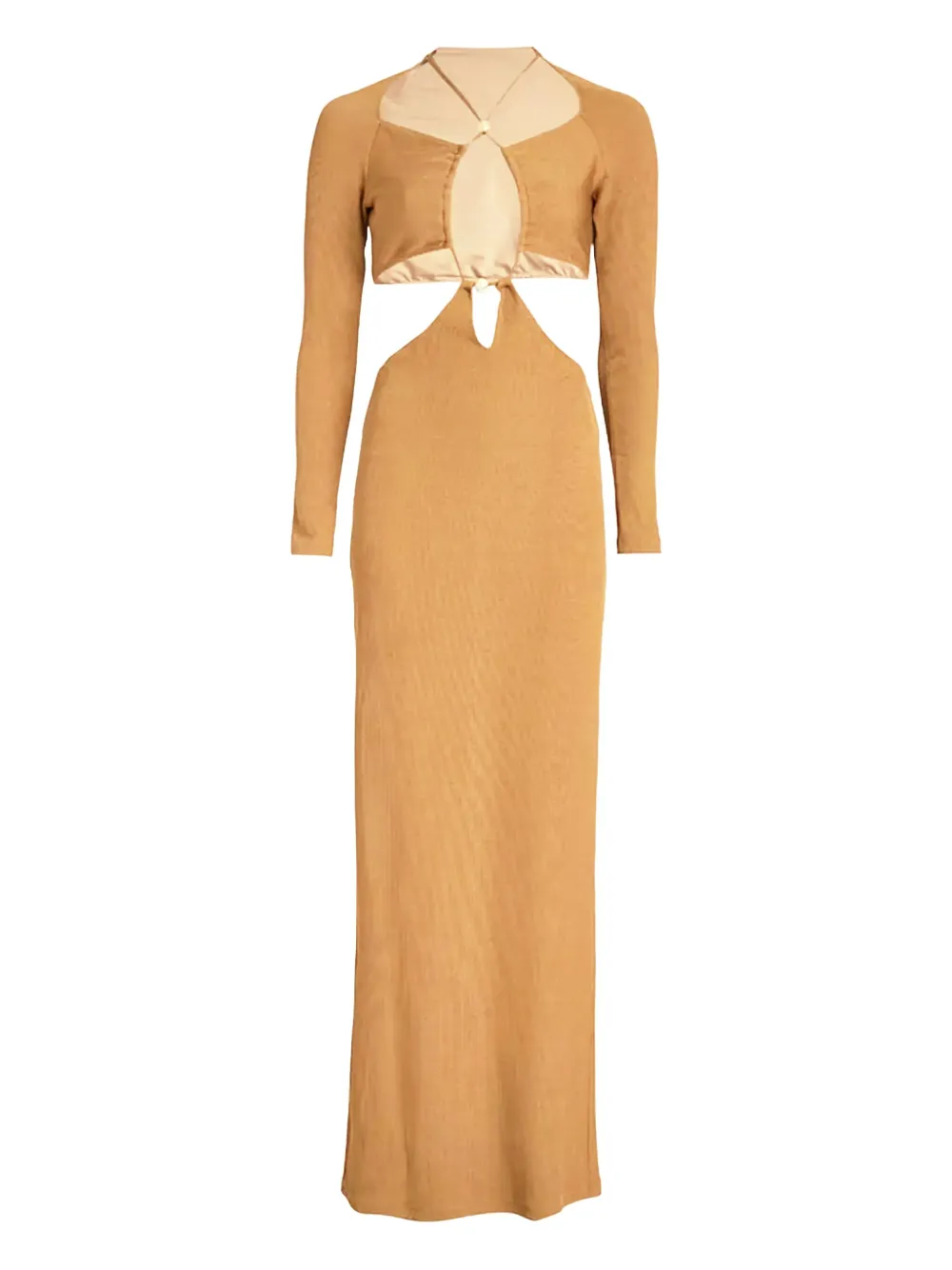 

Украшенное длинное платье с вырезами Patbo, коричневый