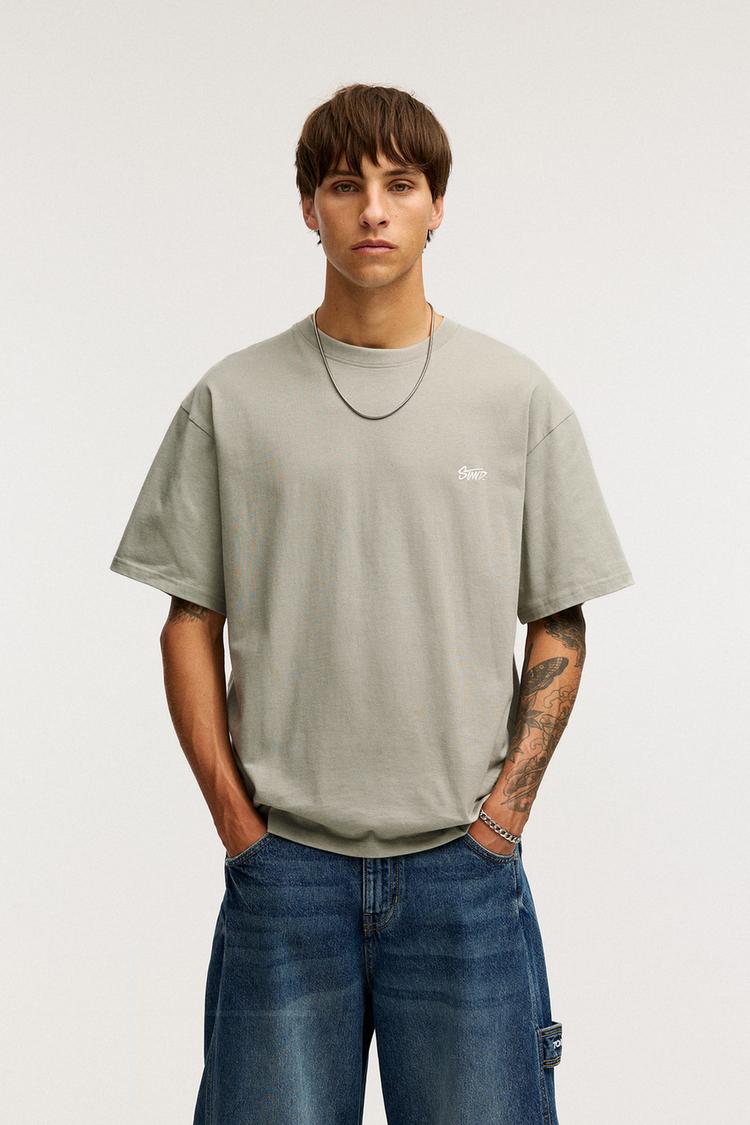 

Футболка с логотипом stwd Pull And Bear, зеленый