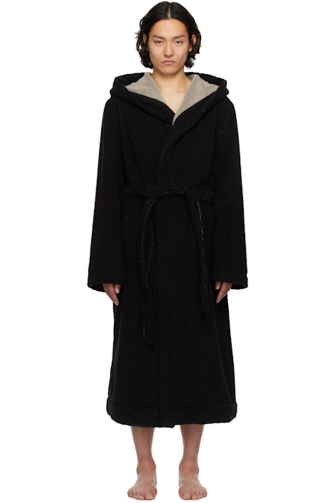 

Черный пляжный халат Rick Owens
