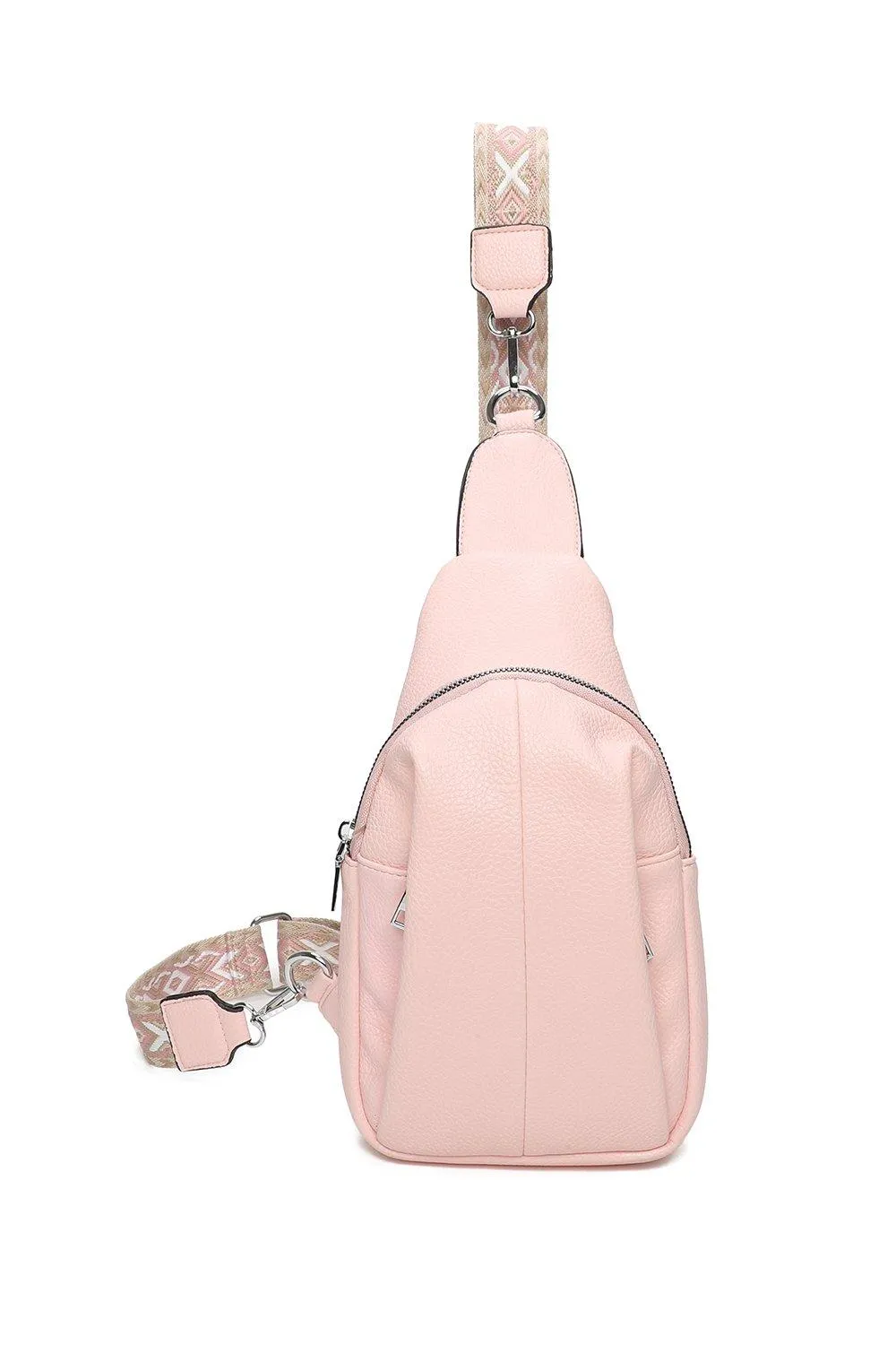 

Сумка через плечо Yoko из искусственной кожи с холщовым ремешком Fontanella Fashion, розовый