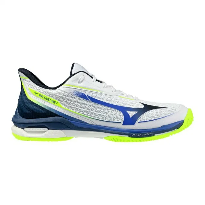 Мужские кроссовки для тенниса «Wave Exceed Tour 7 AC» от Mizuno, Wh/Bl/Ye — фото 3